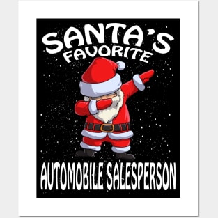 Santas Favorite Automobile Salesperson Christmas Posters and Art